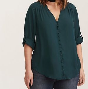 NWOT Emerald Button Down Blouse